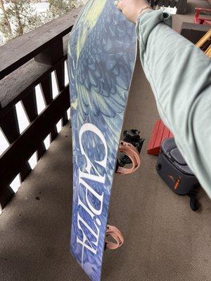 Snowboard after Wax and Edge, New Nitro Boots