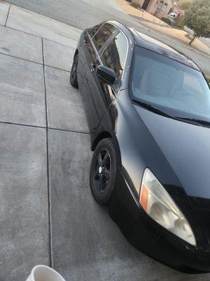 After...replaced front door and repaired fender and straightened the frame.