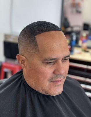 Bald fade with line up.