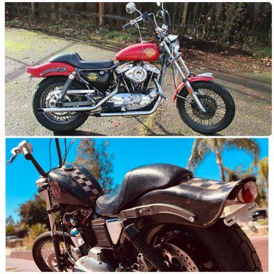 Tony turned the bike in the top photo into the bike in the bottom photo.
