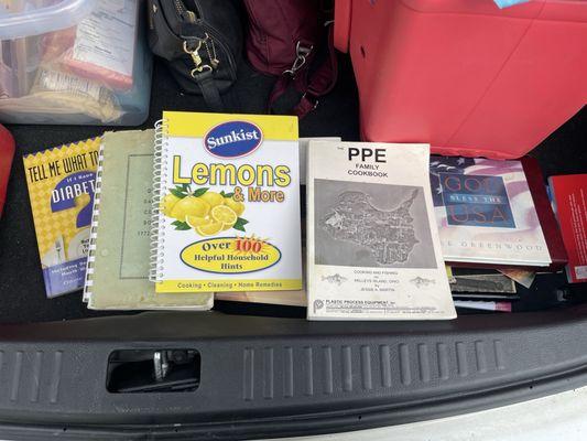 I bought way too many books at the bookstore south of the building. I joined for $25.00!