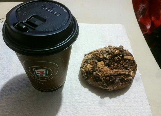 Reeses hot chocolate with Reeses doughnut.