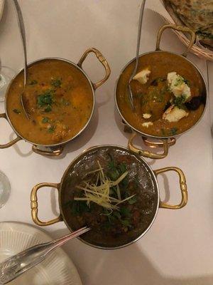 Paneer Makhni, Vegetable Kofta, Dal Makhni