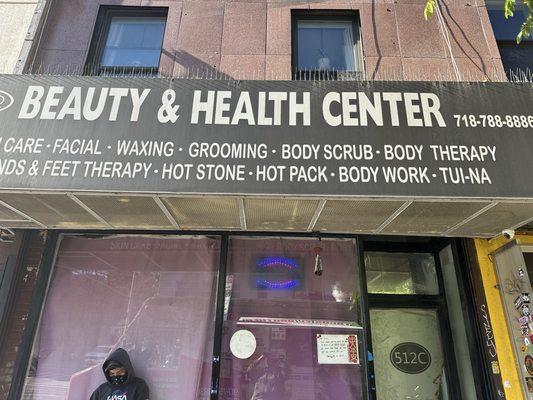 The entrance of the establishment