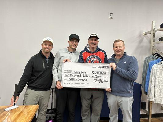 Putting contest winner!