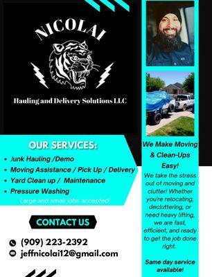 Nicolai Reliable Hauling And Delivery Solutions