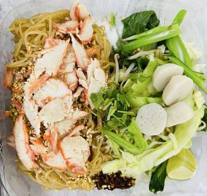 Dried boat noodle salad