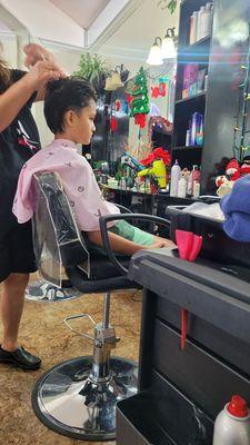 We always go to Yong. She always gives my son the best haircuts!