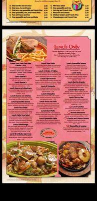 The menu!!