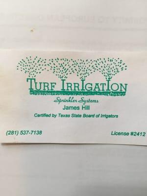Turf Irrigation