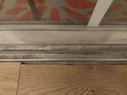 Flooring gap at back door