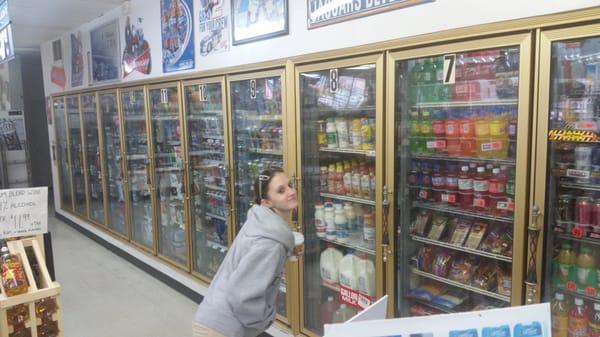 Photo bombed by the hottest chick in the whole world. Nice beer selection.