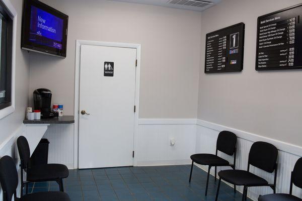 Take a seat in our cozy waiting room while we take care of your vehicle. Enjoy complimentary Wi-Fi to keep you connected during your visit!