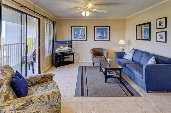 Come relax in the bright and airy living room!