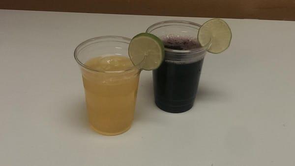 Passion fruit lemonade and Sorrel Drink