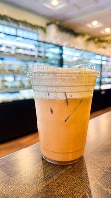 Snickerdoodle latte with cold foam