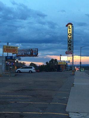Looks rough outside. I appreciate the vintage signs. Has a decent selection of wine, beer, and liquor.