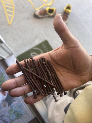 The nails left on my roof
