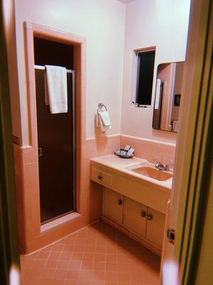 Cha-chat room! Pink bathroom