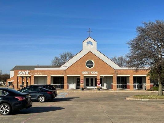 Enter this building.  Use intercom to tell us you are here for an appointment.
