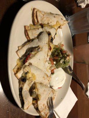 Chicken & Veggie Quesadilla... I would not order again.