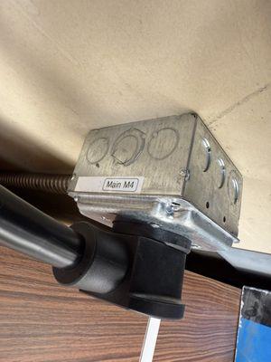 He ensured the outlet was properly marked that can be identified in the breaker panel.