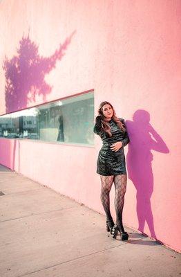 Birthday photoshoot at The Pink Wall