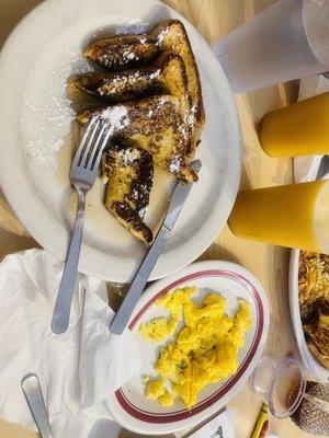 French Toast and Scrambled Eggs