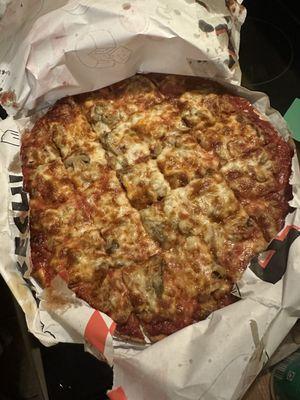 Sausage, mushroom, onion!