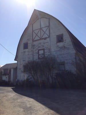 The antiques are in the barn