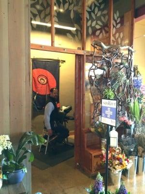 Introducing our most beautiful relaxation station yet! Nestled between the flower shop and prepared foods. Eat * Shop * Relax...