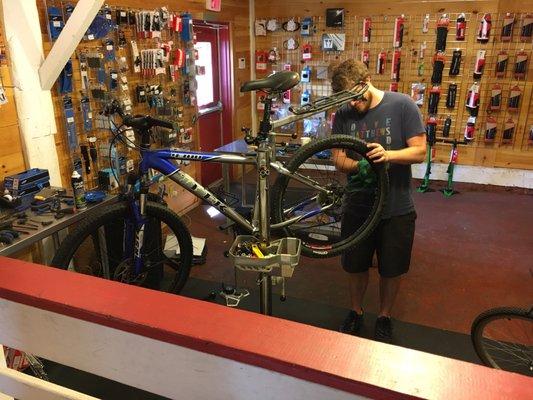 We offer a full range of bike maintenance and repair services.