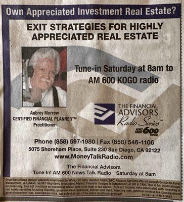 Advert in La Jolla Light, July 24, 2025