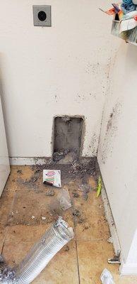 Before dryer duct cleaning