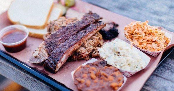 Ribs and Pork with Sides