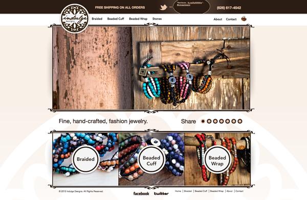 Website design for Indulge Designs. Custom Wordpress website design