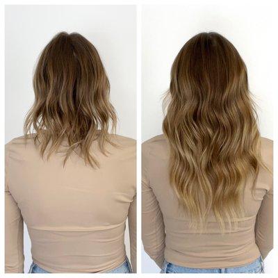 Custom temporary halo couture extensions