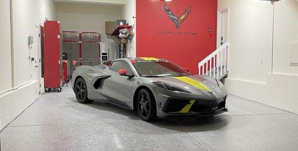 Polyaspartic flooring - color: Smoke