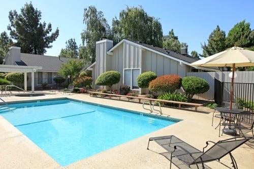 Our sparkling Pool from Manager's gate view.
