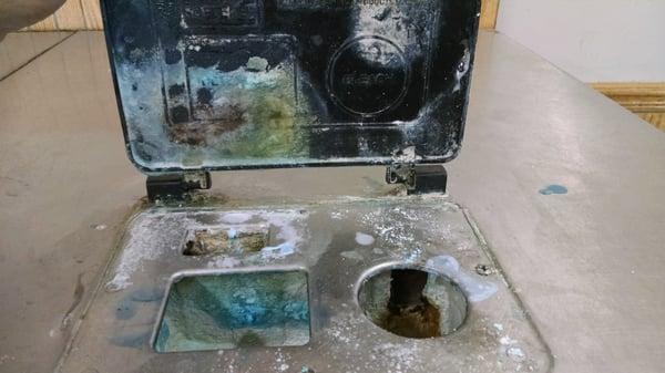 No idea if this has ever been cleaned. All the front-load machines look like this.