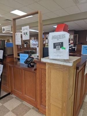 Former info booth is now closed.