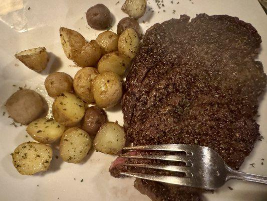 Ribeye with roasted potatoes