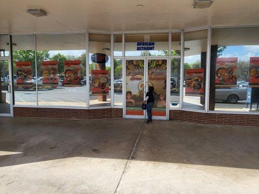 Front view of the restaurant