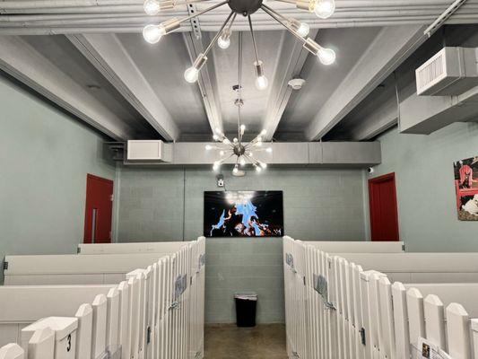 a look at one of the rooms full of white picket fence private rooms where they chill. Got this off the website as well.