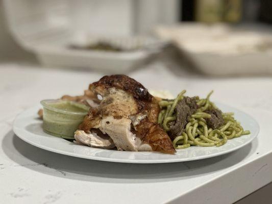 Almost forgot to take pics right before we grubbed so it's a pic of my last plate before ALL the food was gone.