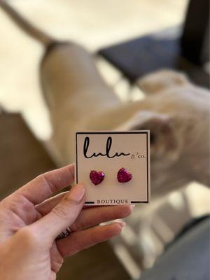Cute heart earrings $12 (2/14/2024)