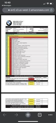 This is what BMW found on the car... that I brought from them.