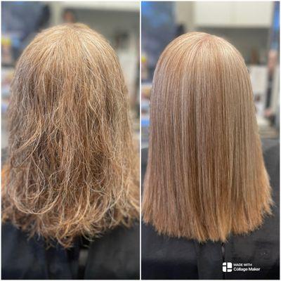 Brazilian blowout straightening