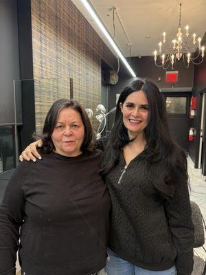 My mom and I after we got our hair done.