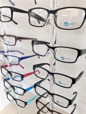 Modern Optical frames, completely covered by Medi-cal.
